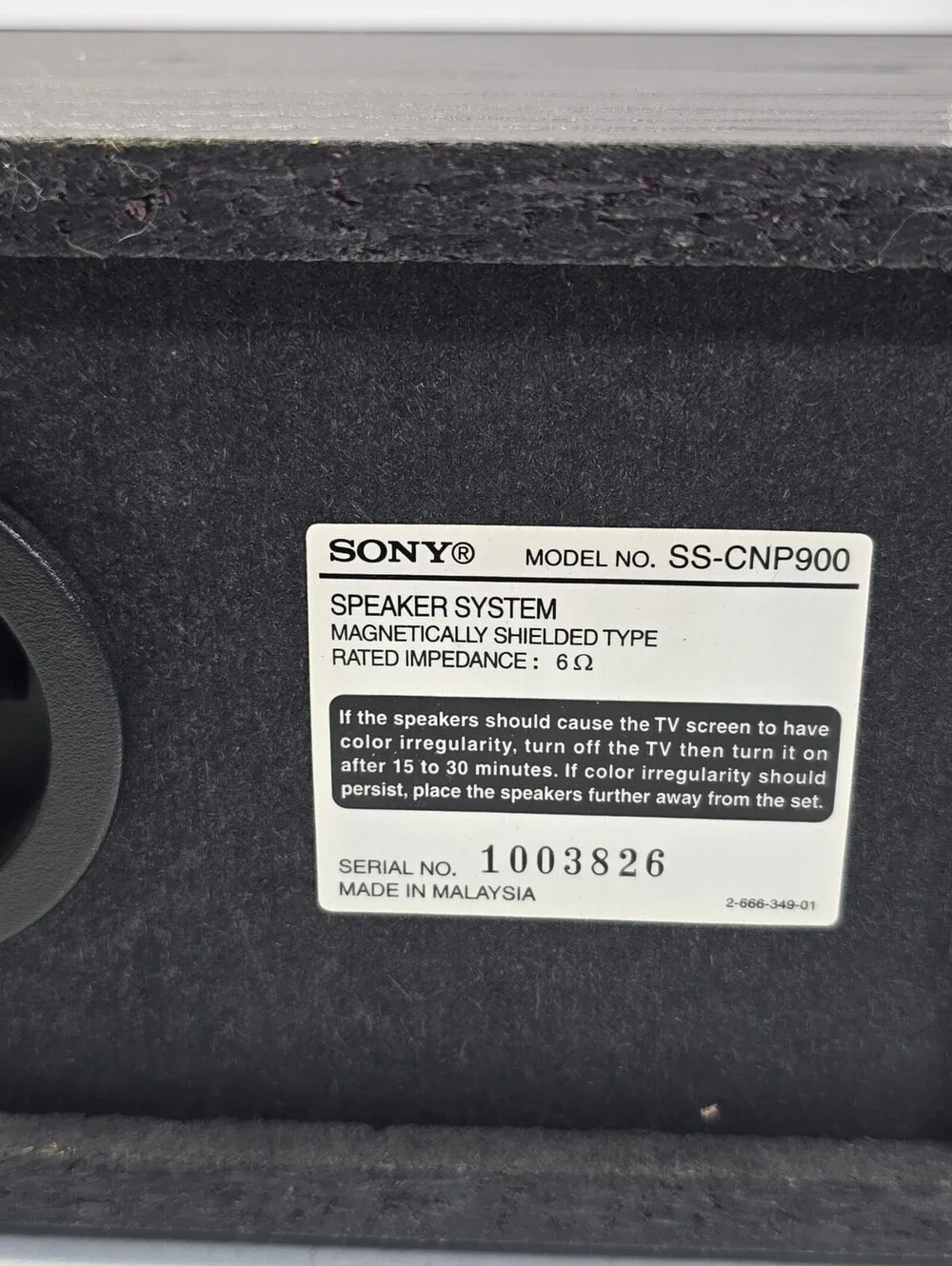Sony SS-CNP900 Center Speaker & SS-MSP7000 Right Bookshelf Speaker Tested 6Ω